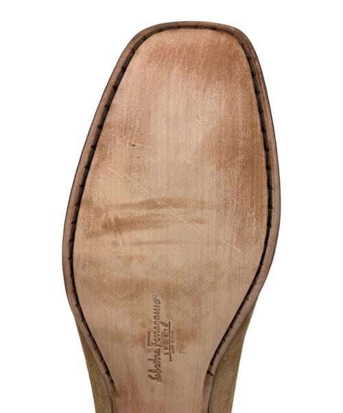 Salvatore Ferragamo（サルヴァトーレ フェラガモ）Salvatore Ferragamo (サルヴァトーレ フェラガモ) スクエアトゥーシューズ ブラウン サイズ:UK7の古着・服飾アイテム