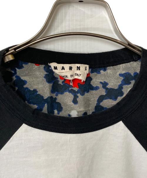 MARNI（マルニ）MARNI (マルニ) 切替ラグランTシャツ ブラック×ホワイト サイズ:44の古着・服飾アイテム