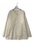 kinema（キネマ）の古着「ノーカラーシャツ」｜ベージュ