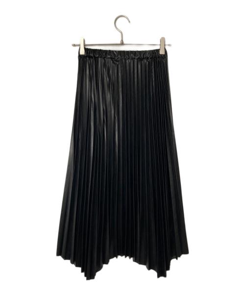 SACRA（サクラ）SACRA (サクラ) シンセティックレザープリーツスカート ブラック サイズ:36の古着・服飾アイテム
