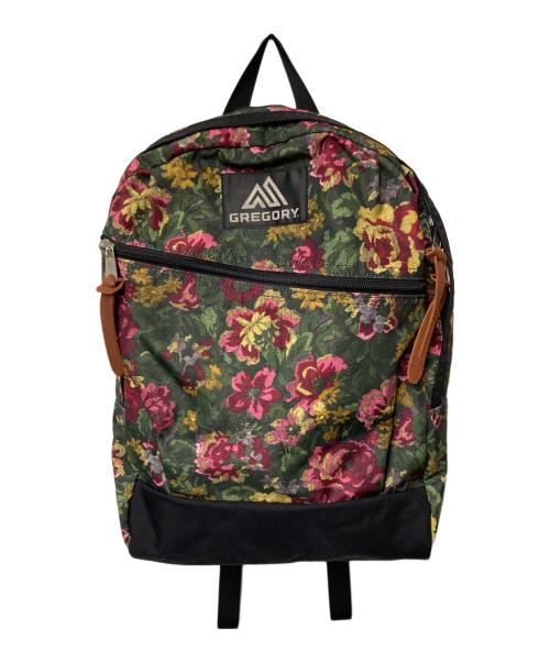 GREGORY（グレゴリー）GREGORY (グレゴリー) フラワーパターン バックパック グリーン×ピンクの古着・服飾アイテム