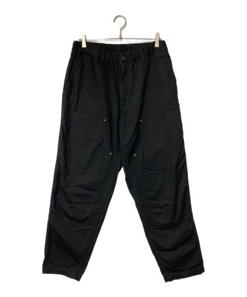 BLACK Scandal Yohji Yamamoto（ブラックスキャンダルヨウジヤマモト）BLACK Scandal Yohji Yamamoto (ブラックスキャンダルヨウジヤマモト) コットンカツラギ ウエストゴム紐ワークパンツ ブラック サイズ:2の古着・服飾アイテム
