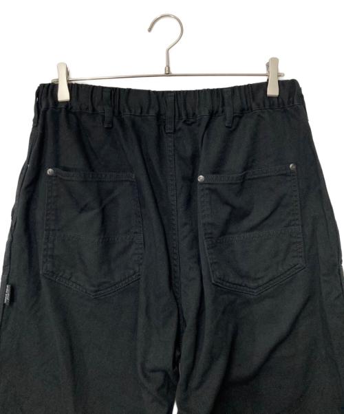BLACK Scandal Yohji Yamamoto（ブラックスキャンダルヨウジヤマモト）BLACK Scandal Yohji Yamamoto (ブラックスキャンダルヨウジヤマモト) コットンカツラギ ウエストゴム紐ワークパンツ ブラック サイズ:2の古着・服飾アイテム