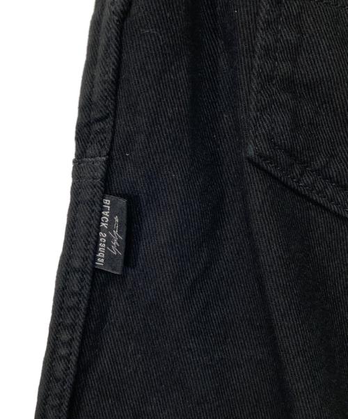 BLACK Scandal Yohji Yamamoto（ブラックスキャンダルヨウジヤマモト）BLACK Scandal Yohji Yamamoto (ブラックスキャンダルヨウジヤマモト) コットンカツラギ ウエストゴム紐ワークパンツ ブラック サイズ:2の古着・服飾アイテム