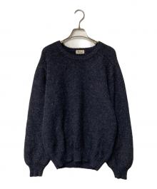 Y's for men（ワイズフォーメン）の古着「リネン混ウールニット」｜ネイビー