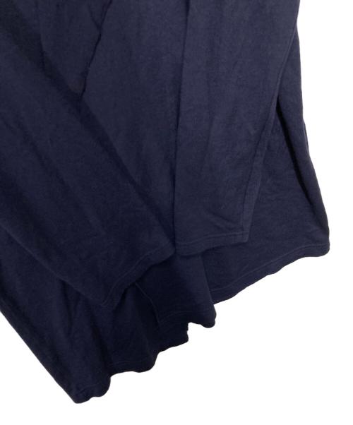 GROUND Y（グラウンドワイ）GROUND Y (グラウンドワイ) WASHABLE PLAIN STITCH DROOPING FRONT LONG T-SHIRT ネイビー サイズ:3の古着・服飾アイテム