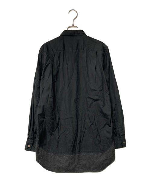 COMME des GARCONS HOMME PLUS（コムデギャルソンオムプリュス）COMME des GARCONS HOMME PLUS (コムデギャルソンオムプリュス) 裾ウールドッキングシャツ ブラック サイズ:xsの古着・服飾アイテム