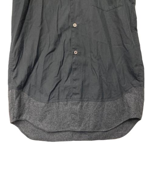 COMME des GARCONS HOMME PLUS（コムデギャルソンオムプリュス）COMME des GARCONS HOMME PLUS (コムデギャルソンオムプリュス) 裾ウールドッキングシャツ ブラック サイズ:xsの古着・服飾アイテム