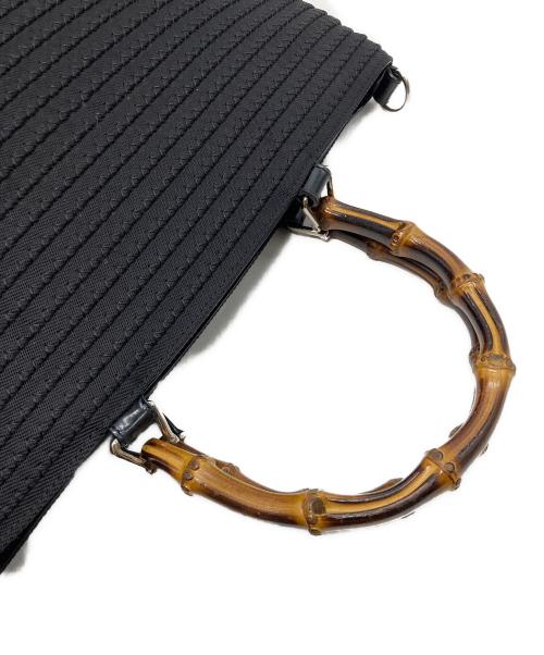 GUCCI（グッチ）GUCCI (グッチ) バンブー カゴバッグ ブラウン×ブラックの古着・服飾アイテム