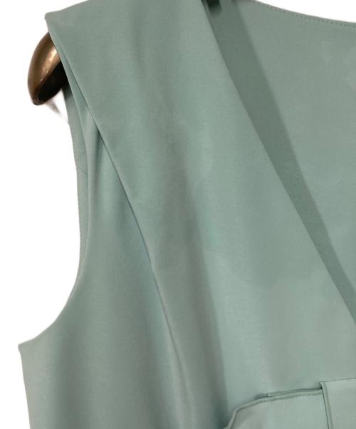 FOXEY NEWYORK（フォクシーニューヨーク）FOXEY NEWYORK (フォクシーニューヨーク) ノースリーブワンピース グリーン サイズ:FREEの古着・服飾アイテム