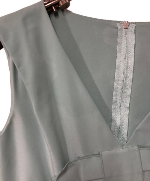 FOXEY NEWYORK（フォクシーニューヨーク）FOXEY NEWYORK (フォクシーニューヨーク) ノースリーブワンピース グリーン サイズ:FREEの古着・服飾アイテム