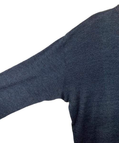 45R（フォーティファイブ・アール）45R (フォーティファイブ・アール) 藍染Vネックコットンニット インディゴ サイズ:3の古着・服飾アイテム