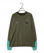 F.C.R.B.エフシーレアルブリストル）の古着「STREAM LINE L/S TOP」｜オリーブ×ブルー