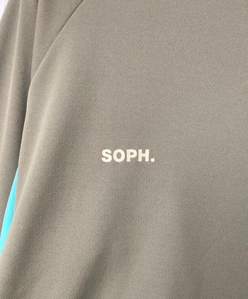 F.C.R.B.（エフシーレアルブリストル）F.C.R.B. (エフシーレアルブリストル) STREAM LINE L/S TOP オリーブ×ブルー サイズ:Mの古着・服飾アイテム