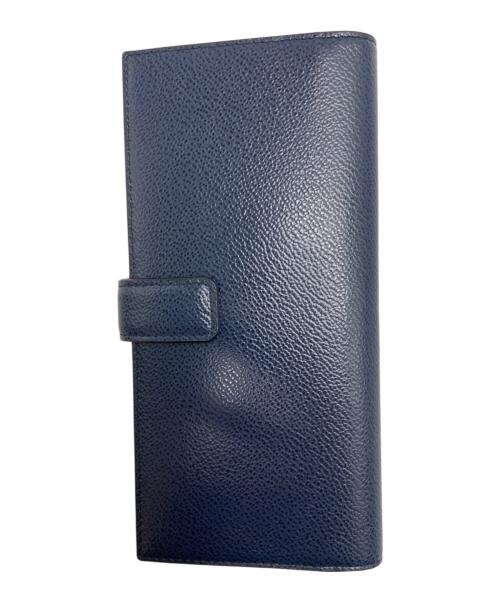 PRADA（プラダ）PRADA (プラダ) ヴィッテロマイクログレイン長財布 ネイビーの古着・服飾アイテム