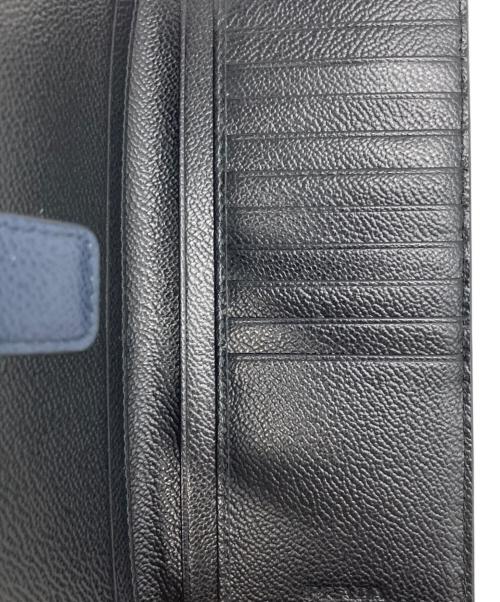 PRADA（プラダ）PRADA (プラダ) ヴィッテロマイクログレイン長財布 ネイビーの古着・服飾アイテム