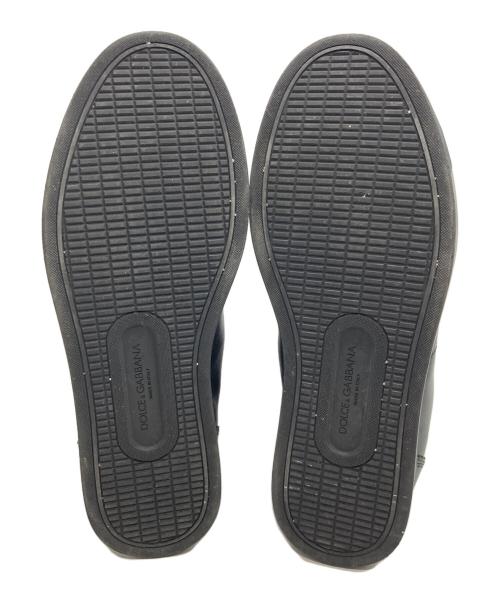 DOLCE & GABBANA（ドルチェ＆ガッバーナ）DOLCE & GABBANA (ドルチェ＆ガッバーナ) レザーハイカットスニーカー ブラック サイズ:7の古着・服飾アイテム