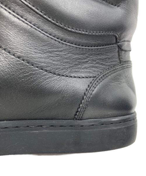 DOLCE & GABBANA（ドルチェ＆ガッバーナ）DOLCE & GABBANA (ドルチェ＆ガッバーナ) レザーハイカットスニーカー ブラック サイズ:7の古着・服飾アイテム