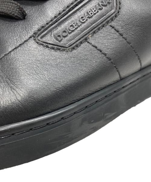 DOLCE & GABBANA（ドルチェ＆ガッバーナ）DOLCE & GABBANA (ドルチェ＆ガッバーナ) レザーハイカットスニーカー ブラック サイズ:7の古着・服飾アイテム