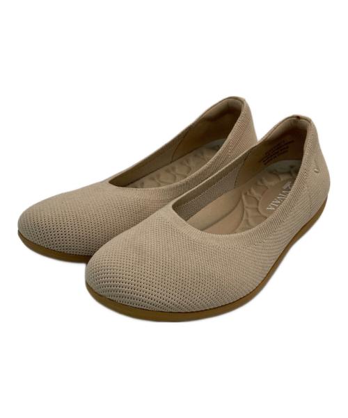 VIVAIA（ビバイア）VIVAIA (ビバイア) ラウンドトゥ フラットシューズ ベージュ サイズ:38.5の古着・服飾アイテム