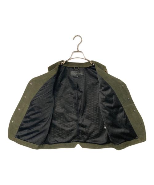 curphey（カーフィー）CURPHEY (カーフィー) ネイティブ柄カウレザーベスト オリーブ サイズ:42の古着・服飾アイテム