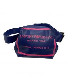 EMPORIO ARMANI（エンポリオ アルマーニ）の古着「ウエストバッグ」｜ブルー×ピンク