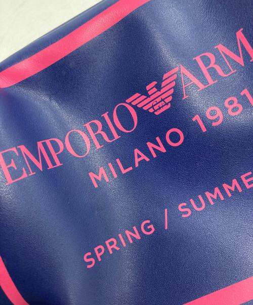 EMPORIO ARMANI（エンポリオ アルマーニ）EMPORIO ARMANI (エンポリオ アルマーニ) ウエストバッグ ブルー×ピンクの古着・服飾アイテム