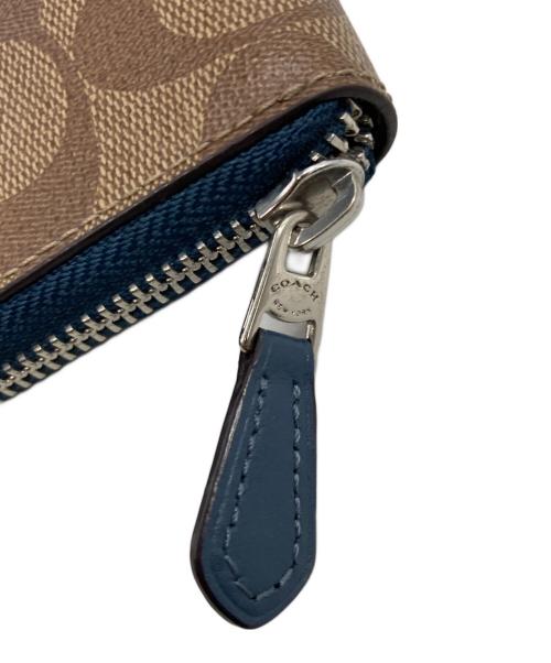 COACH（コーチ）COACH (コーチ) シグネチャーラウンドファスナーウォレット ブラウンの古着・服飾アイテム