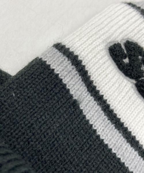 SUPREME（シュプリーム）Supreme (シュプリーム) Chenille Stripe Beanie ブラック×ホワイトの古着・服飾アイテム