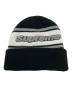 Supreme (シュプリーム) Chenille Stripe Beanie ブラック×ホワイト：9000円