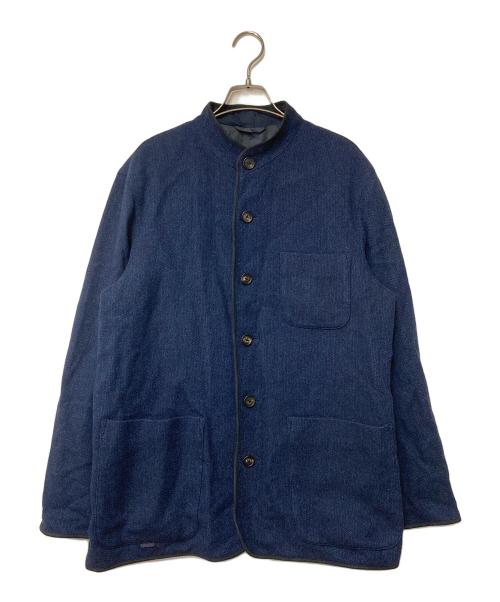 PAPAS（パパス）PAPAS (パパス) ニットジャケット ネイビー サイズ:Mの古着・服飾アイテム