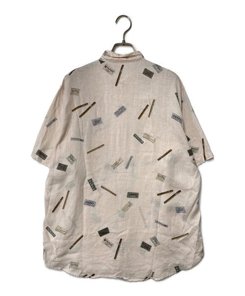 PAPAS（パパス）PAPAS (パパス) リネンアロハシャツ ピンク サイズ:Mの古着・服飾アイテム