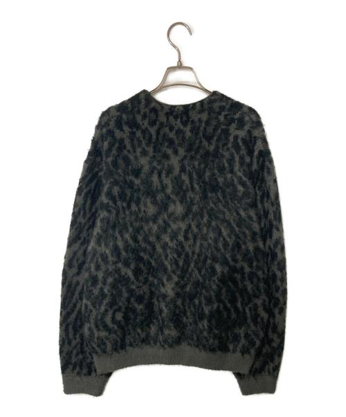 TOWN CRAFT（タウンクラフト）TOWN CRAFT (タウンクラフト) レオパード柄カーディガン グレー×ブラック サイズ:FREEの古着・服飾アイテム