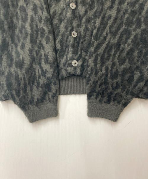 TOWN CRAFT（タウンクラフト）TOWN CRAFT (タウンクラフト) レオパード柄カーディガン グレー×ブラック サイズ:FREEの古着・服飾アイテム