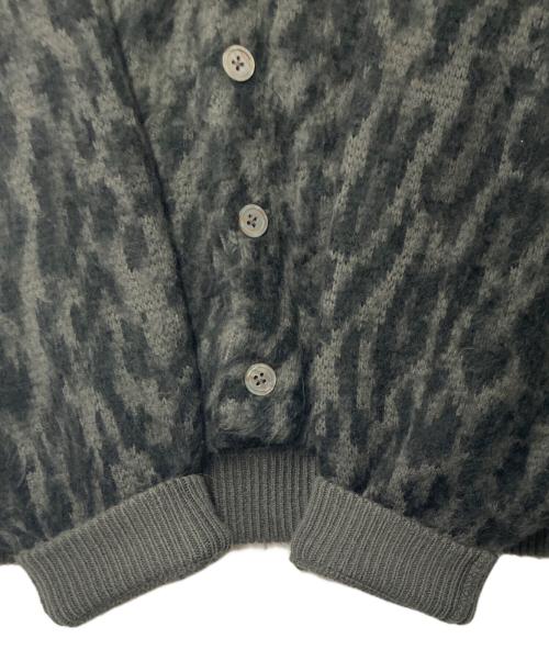 TOWN CRAFT（タウンクラフト）TOWN CRAFT (タウンクラフト) レオパード柄カーディガン グレー×ブラック サイズ:FREEの古着・服飾アイテム