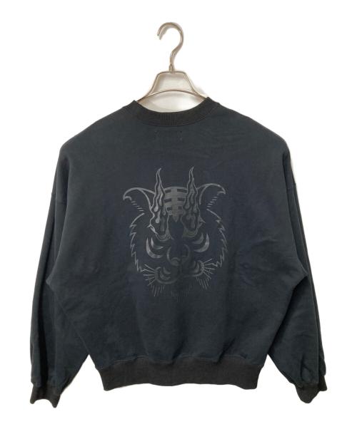 EVISEN（エビセン）EVISEN (エビセン) クルーネックスウェット ブラック サイズ:Ｍの古着・服飾アイテム