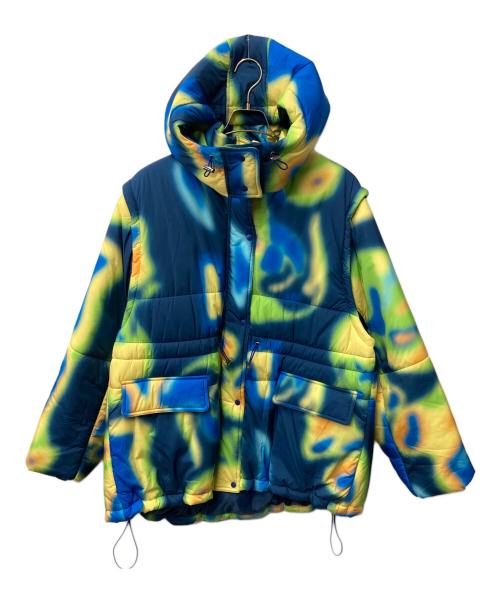 MAISON SPECIAL（メゾンスペシャル）MAISON SPECIAL (メゾンスペシャル) タイダイダウンジャケット ブルー×イエロー サイズ:Freeの古着・服飾アイテム