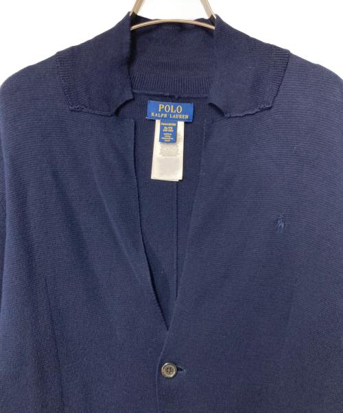 POLO RALPH LAUREN（ポロ・ラルフローレン）POLO RALPH LAUREN (ポロ・ラルフローレン) ニット2Bジャケット ネイビー サイズ:XLの古着・服飾アイテム