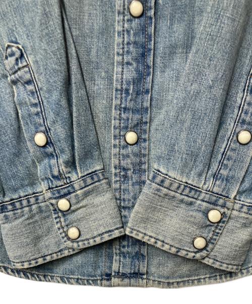 POLO RALPH LAUREN（ポロ・ラルフローレン）POLO RALPH LAUREN (ポロ・ラルフローレン) デニムウエスタンシャツ ブルー サイズ:20の古着・服飾アイテム