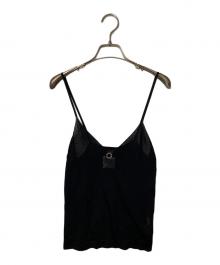 CHANEL（シャネル）の古着「ロゴプレートキャミソール」｜ブラック