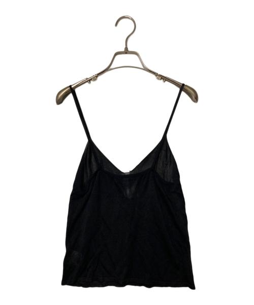 CHANEL（シャネル）CHANEL (シャネル) ロゴプレートキャミソール ブラック サイズ:38の古着・服飾アイテム