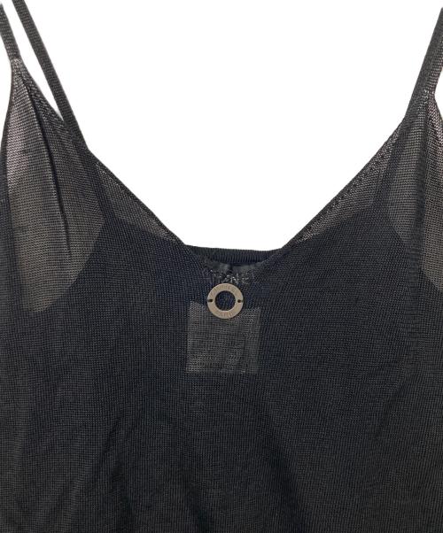 CHANEL（シャネル）CHANEL (シャネル) ロゴプレートキャミソール ブラック サイズ:38の古着・服飾アイテム