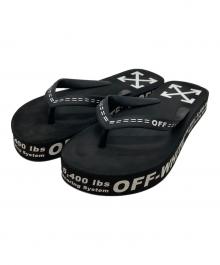 OFFWHITE（オフホワイト）の古着「ロゴビーチサンダル」｜ブラック