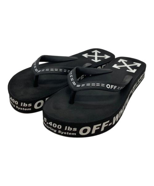 OFFWHITE（オフホワイト）OFFWHITE (オフホワイト) ロゴビーチサンダル ブラック サイズ:不明の古着・服飾アイテム