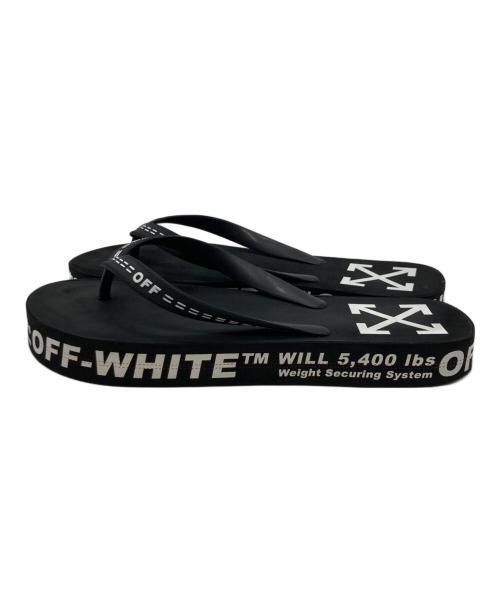 OFFWHITE（オフホワイト）OFFWHITE (オフホワイト) ロゴビーチサンダル ブラック サイズ:不明の古着・服飾アイテム
