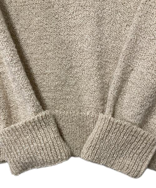 beautiful people（ビューティフルピープル）beautiful people (ビューティフルピープル) c/w uneveness yarn side zip pullover ベージュ サイズ:140の古着・服飾アイテム