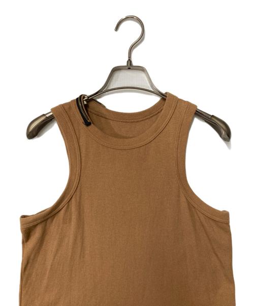 sacai（サカイ）sacai (サカイ) プリーツレイヤードドッキングTシャツ ブラウン サイズ:1の古着・服飾アイテム