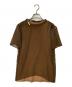 sacai（サカイ）の古着「プリーツレイヤードドッキングTシャツ」｜ブラウン