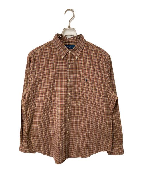 RALPH LAUREN（ラルフローレン）RALPH LAUREN (ラルフローレン) チェックBDシャツ ブラウン サイズ:XLの古着・服飾アイテム