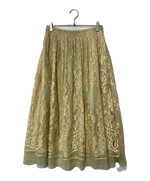 ebure（エブール）EBURE (エブール) レーススカート ベージュ サイズ:38の古着・服飾アイテム